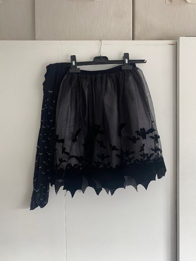 Girls Halloween Skirt & Tights | Age 8-10