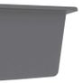 Kitchen Sink with Overflow Hole Double Basins Grey Granite Image 6