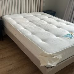 Double bed frame and orthopaedic mattress - brand new