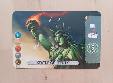 7 Wonders Duel Statue of Liberty v2 Board Game Promo Single Card NEW