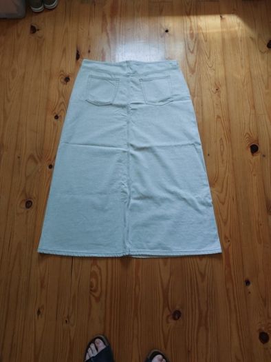 Next Cream Denim Skirt Size 18