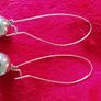 Drop silver earrings Image 2