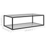 Tea Table Transparent 120x60x35 cm Tempered Glass Image 2