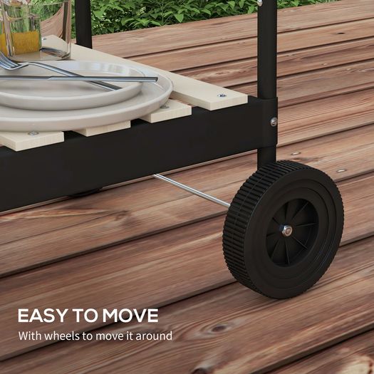 Charcoal BBQ, with Five Position Grill Grate - Red