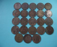 Great Britain. Elizabeth II. 23x1p coins (1963-1967) Nice Condition!