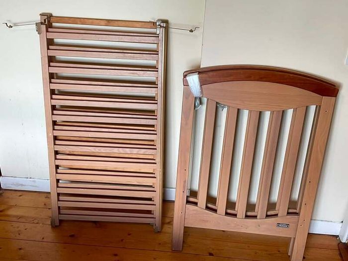 Solid Wood Baby Cot | Adjustable Base