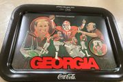 Coca Cola Metal Tray Georgia Bulldog 1981