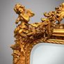 French Style Gilt Wood & Plaster Panel Mirror Image 2