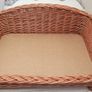 cat bed, dog bed, wicker basket with sheepskin rug included Image 4