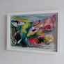 Original Abstract Painting Framed Original Floral Landscspe Garden Image 7