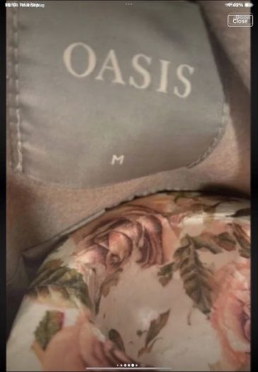 coat oasis oatmeal wrap coat size medium