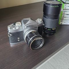 Vintage Soligor TM 35mm Film SLR Camera + Soligor Lens & Auto Makinon Telephoto Lens
