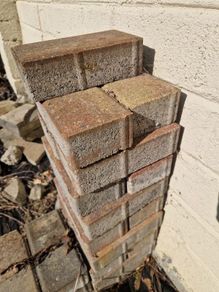 12 bricks and 6 grey bricks