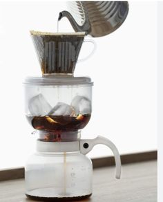 Rare Japanese Kalita iced pour-over coffee maker.