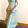 Green Floral Patchwork Maxi Dress - Size  M / 38 / 10 Image 4