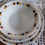 18 pcs Vintage Arklow Autumn Leaves Pattern Ceramic Gold Trim Image 2