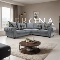 Verona Sofa in corner or 3+2 bundle grey and beige color options