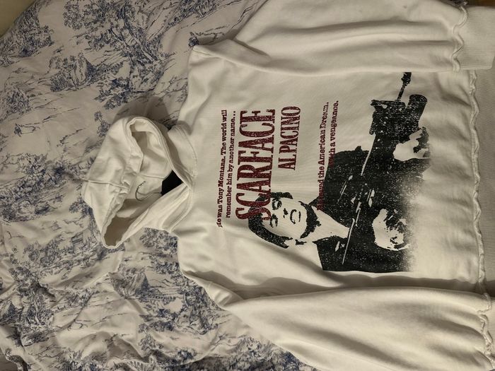 Scarface Al Pacino white hoodie - size L