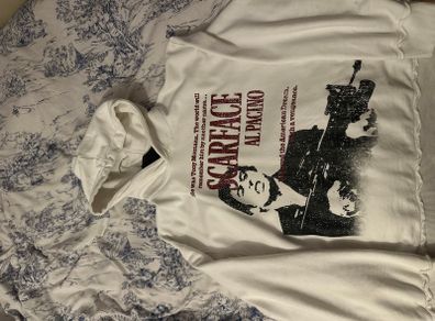 Scarface Al Pacino white hoodie - size L