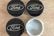 4x FORD Black 54mm alloy wheel centre caps 6M21-1003