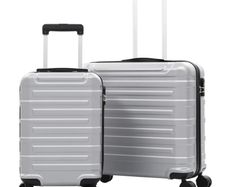 Hardcase Trolley Set 2 pcs Silver ABS