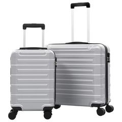 Hardcase Trolley Set 2 pcs Silver ABS
