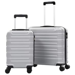 Hardcase Trolley Set 2 pcs Silver ABS