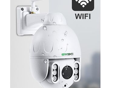 SV3C HD Outdoor Wireless Camera - 5MP PTZ WiFi Camera - Pan Tilt 5X Optical Zoom, Two Way Audio, 196ft Night Vision