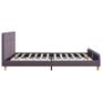 Bed Frame Taupe Fabric 150x200 cm Image 4