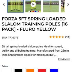 Forza 5ft spring slalom poles with a bag