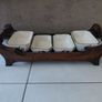 Vintage wooden serving tray with four ramekins Image 5