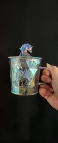 Flower Knows Unicorn Glass Iridescent Chrome Halo Mug
