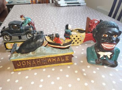 Vintage Cast Iron Money Boxes