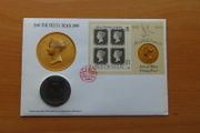 Penny Black Queen Victoria coin stamps vintage cover Isle of Man