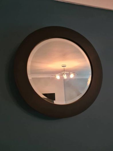 Round Black mirror set of 3