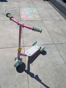 Pink scooter
