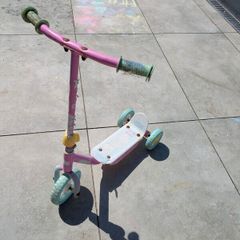 Pink scooter