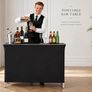 Folding Portable Bar Table with Carry Bag |Mobile Bartending Station with Storage Shelves for Events & Trade Shows Image 5