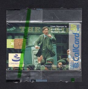 1996 Ireland 50 unit Cinema 100 Michael Collins (ODS1) Call Card Mint in packaging. Telecom Eireann card number 1149.