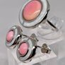 Queen Conch Shell Ring and  Stud Push Post Earring in Rhodium Overlay Sterling Silver Image 2