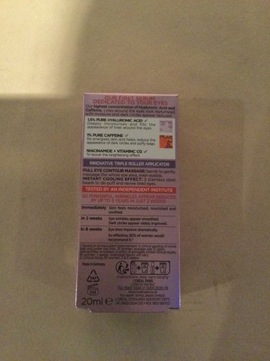 loreal revitalift filler eye serum 20ml NIB