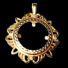 Pristine Vintage 9ct Gold Half-Sovereign Mount