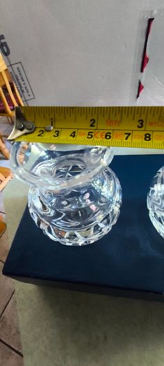 SET OF 2 BOXED Vintage Waterford Crystal Violet Vases.