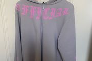 BoohooMAN Mens Grey Zip Up Hoodie - Size Large