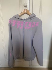 BoohooMAN Mens Grey Zip Up Hoodie - Size Large