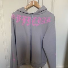 BoohooMAN Mens Grey Zip Up Hoodie - Size Large