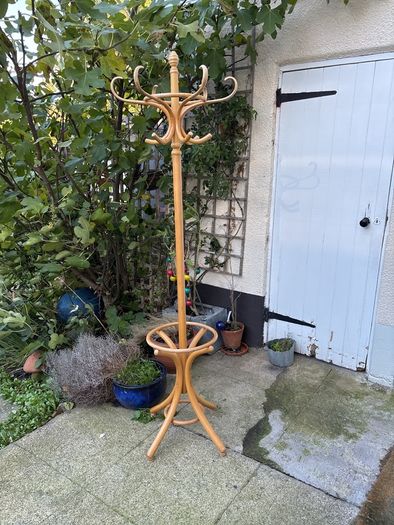 coat stand rack with swivel top and umbrella holder pine