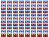 Glass Jam Jars with White and Blue Lid 96 pcs 400 ml