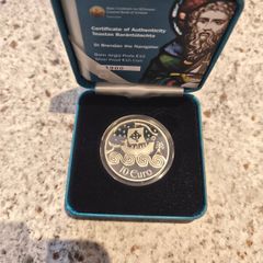 Irish Silver Proof Coin, St Brendan The Navigator
