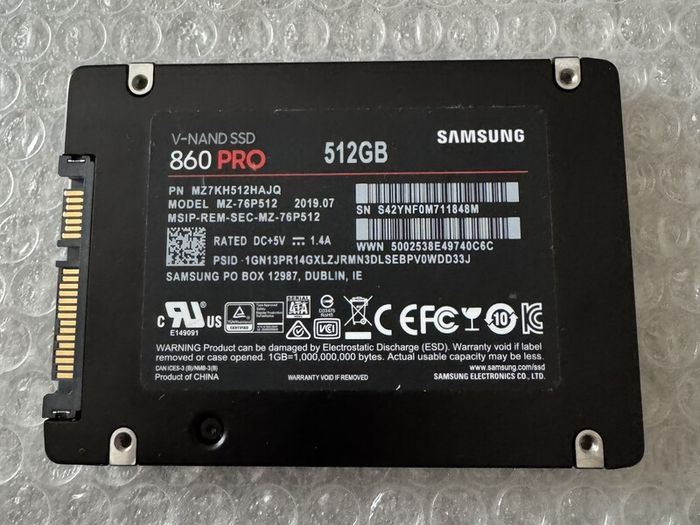 Samsung 860 PRO 512GB SATA SSD High Performance Solid State Drive 2.5 inch